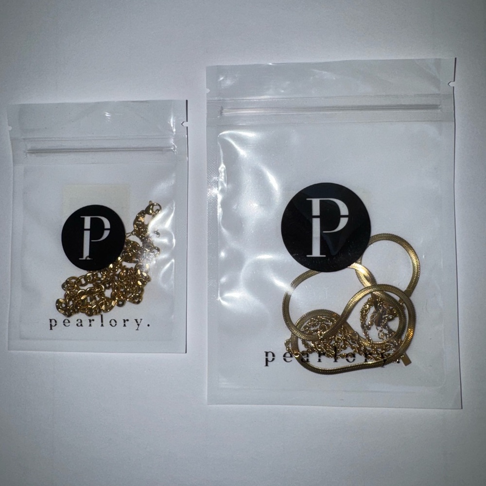 Pearlory 18K Plated Gold Necklace Set